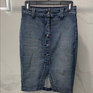 7 for all mankind Blue Denim Skirt